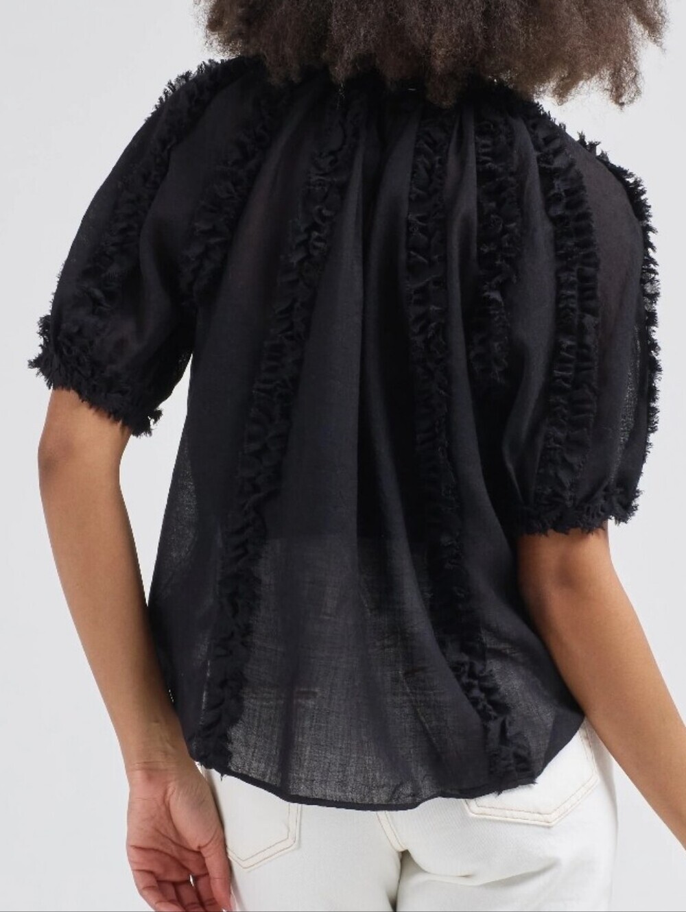 Ulla Johnson Gracelle Top Black Size 4 - Picture 6 of 10